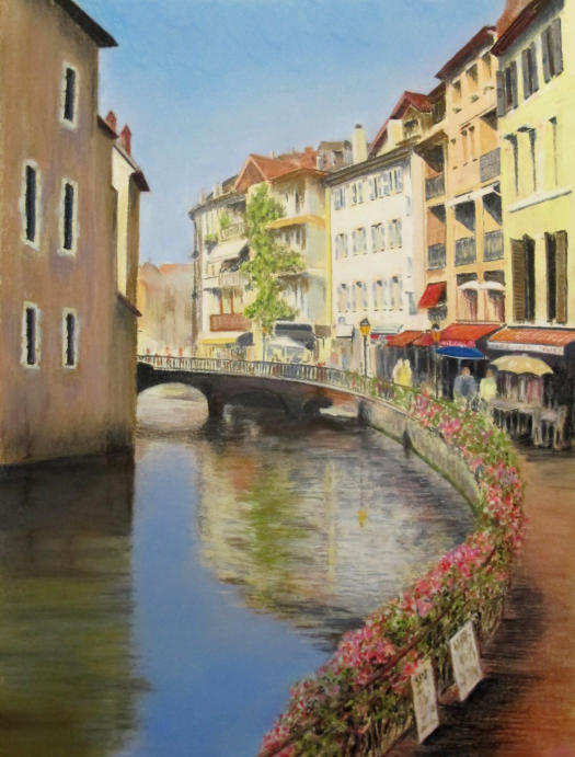 Pastel pencil drawing using Caran d'Ache pencils