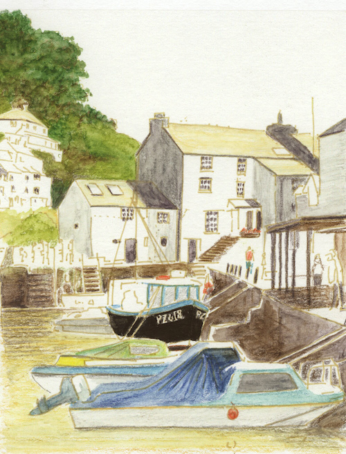 The painting after water is added