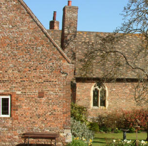 Church with brick wall Church with brick wall