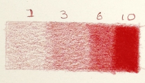 The results of my layering test with Bruynzeel pencils