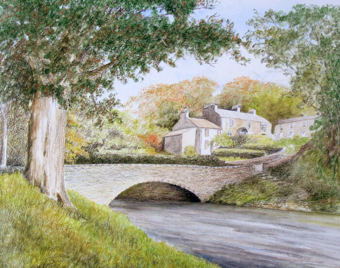 The completed painting in watercolour pencils The completed painting in watercolour pencils