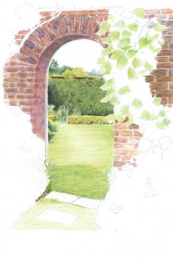 Beginning to draw the creeper Beginning to draw the creeper