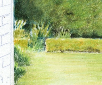 The hedge seen through the arch The hedge seen through the arch