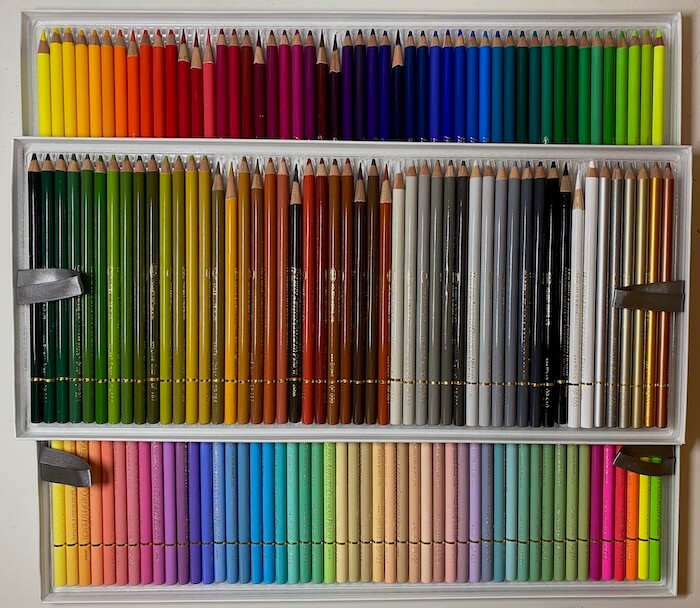 Array of Colored Pencils for Drawing and Coloring: Sketch Book