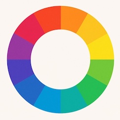A standard colour wheel used to explain colour mixing and selection for coloured pencil artists. A standard colour wheel used to explain colour mixing and selection for coloured pencil artists.