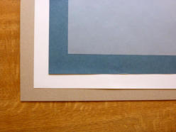 Photo showing different coloured pastel papers Photo showing different coloured pastel papers