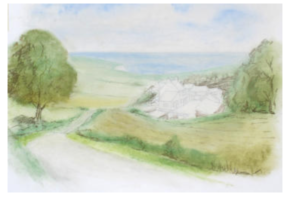 Adding coloured pencil on top of a pastel foundation