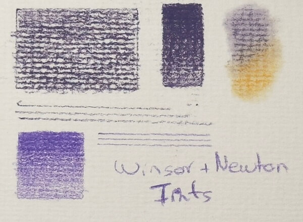 Winsor & Newton Tints textured pastel paper: Tests reveal decent layering but challenging blending for pastel pencils due to its regular, brick-like surface pattern.