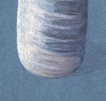 Adding french grey pastel to the outside of the vase Adding french grey pastel to the outside of the vase