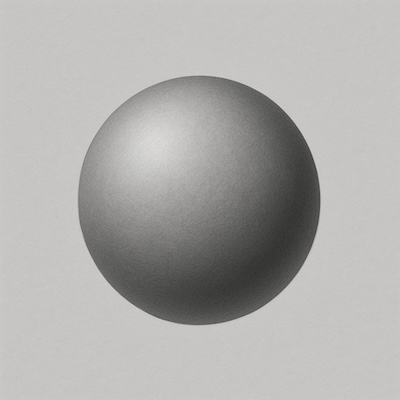 shaded sphere in grey scale shaded sphere in grey scale
