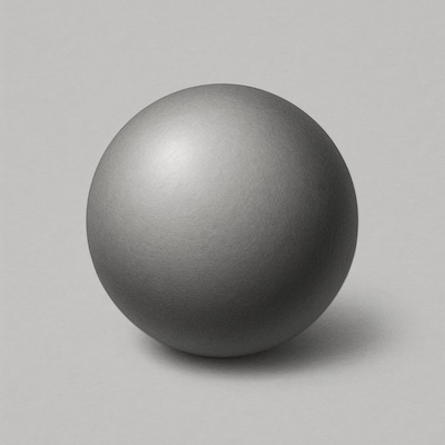 shaded sphere with cast shadow now looks 3D shaded sphere with cast shadow now looks 3D