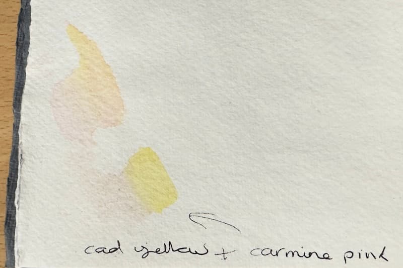 soft inktense colour mixes