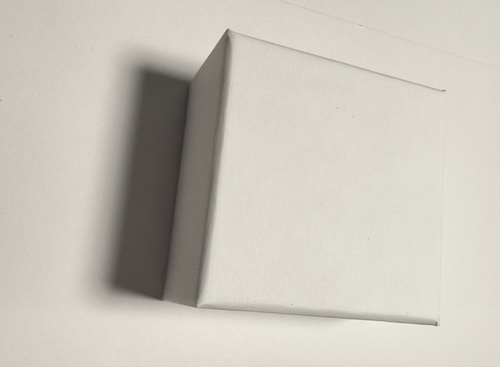 Second of two images comparing shadow colour: white object with warmer grey-brown shadow.