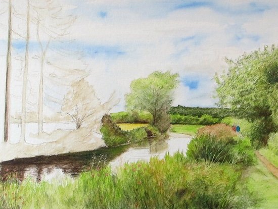 The canal painting after a full day's work at the college open day