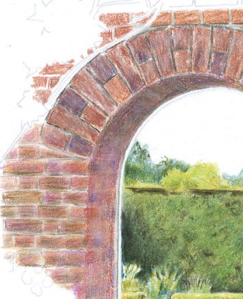 Close up of the brickwork