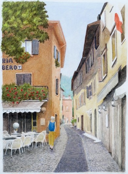 Three hours of work with Pablo pencils building colour depth over the watercolour pencil layers