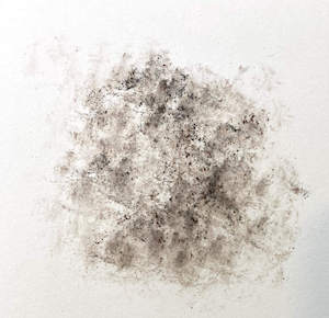 first stage of rock texture made from watercolour pencil shavings